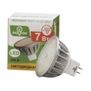 Лампа РОСТОК LED JCDR 7W AL 3000K G5.3 FR    2503